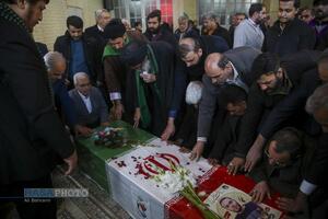 تشییع پیکر شهید اعتشاشات تروریستی در قم