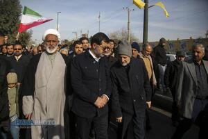تشییع پیکر شهید اعتشاشات تروریستی در قم