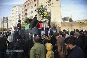 تشییع پیکر شهید اعتشاشات تروریستی در قم