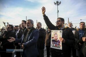 تشییع پیکر شهید اعتشاشات تروریستی در قم