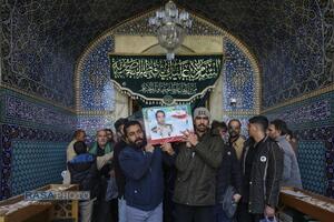 تشییع پبکر ۶ شهید جنگ رمضان در قم