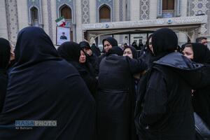 تشییع پیکر ۸ شهید بمباران محله دروازه ری قم