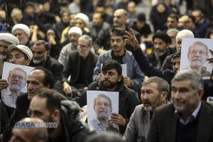 بزرگداشت شهید لاریجانی و وداع با پیکر مطهر شهید کیارش در حرم بانوی کرامت