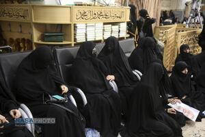 بزرگداشت شهید لاریجانی و وداع با پیکر مطهر شهید کیارش در حرم بانوی کرامت