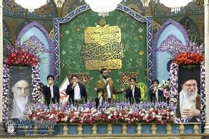 جشن باشکوه شب عید سعید غدیر در حرم مطهر بانوی کرامت