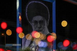 تصویر رهبر شهید انقلاب در میدان مرجعیت قم