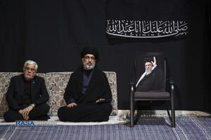 اولین شب مراسم عزاداری ماه محرم در جوار محل عروج ملکوتی امام شهید انقلاب