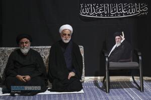 مراسم عزاداری شب عاشورای حسینی در جوار محل شهادت قائد شهید