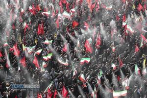 اقامه نماز بر پیکر رهبر شهید انقلاب