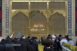 حال و هوای حرم مطهر رضوی در آستانه تشییع امام شهید