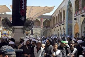 حضور گسترده علماء حوزه علمیه نجف اشرف در مراسم تشییع رهبر شهید انقلاب